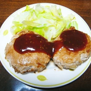 鶏ハンバーグの焼き肉タレかけ